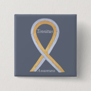 Bóton Quadrado 5.08cm Pino Personalizado da Fita de Sensibilização Dou