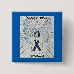 Bóton Quadrado 5.08cm Pino Personalizado do Anjo da Fita de Sensibilizaç