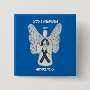 Bóton Quadrado 5.08cm Pino Personalizado do Anjo da Fita de Sensibilizaç