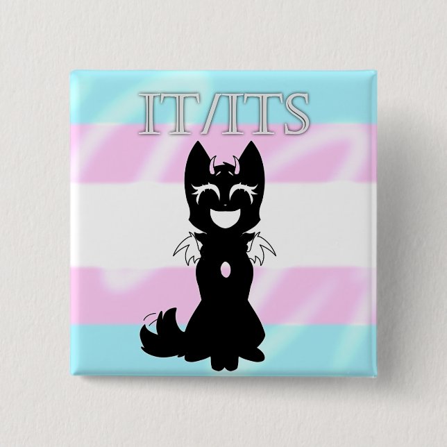 Bóton Quadrado 5.08cm Pino Trans Híbrido (It/It) (Frente)