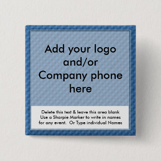 Bóton Quadrado 5.08cm Pinos azuis dos Tag dos crachás de nome da empresa