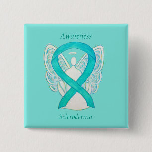 Bóton Quadrado 5.08cm Pinos da Fita de Sensibilização do Anjo Scleroderm