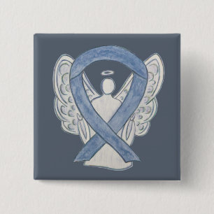 Bóton Quadrado 5.08cm Pinos de Arte Personalizada do Anjo da Fita de Sen