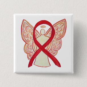 Bóton Quadrado 5.08cm Pinos de Arte Personalizados da Fita de Sensibiliz
