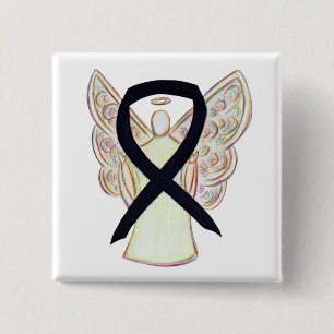 Bóton Quadrado 5.08cm Pinos de Arte Personalizados do Angel para Sensibi