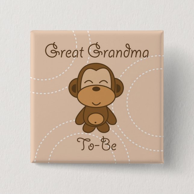 Bóton Quadrado 5.08cm Pinos do chá de fraldas (Frente)