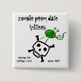 Bóton Quadrado 5.08cm PINOS dos knitters da data do baile de formatura