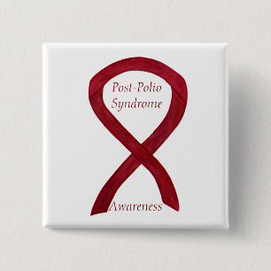 Bóton Quadrado 5.08cm Pinos Personalizados da Fita de Sensibilização p