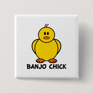 Bóton Quadrado 5.08cm Pintinho do banjo