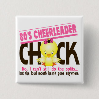 Bóton Quadrado 5.08cm pintinho do cheerleader do anos 80