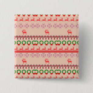 Bóton Quadrado 5.08cm Pintura Moderna de Árvore de Natal Colorida