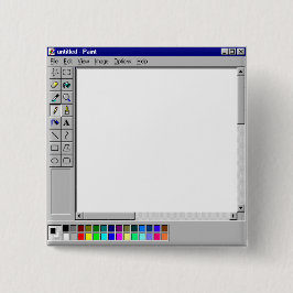 Bóton Quadrado 5.08cm Pintura MS do Windows 95