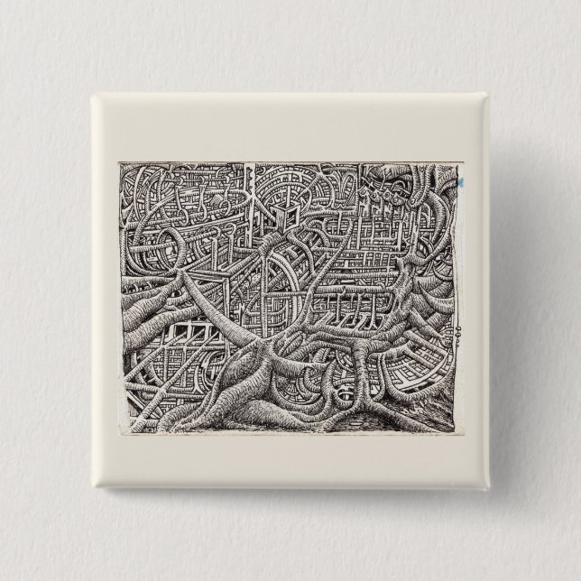 Bóton Quadrado 5.08cm Pipescape, de Brian Benson (Frente)