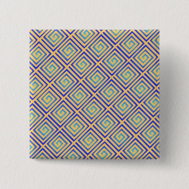 Bóton Quadrado 5.08cm pisca azul (Frente)