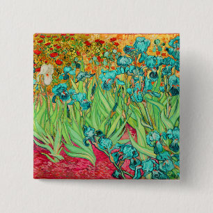 Bóton Quadrado 5.08cm PixDezines van gogh íris/st. remy