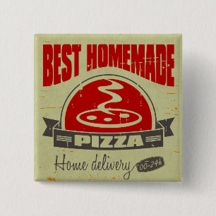 Bóton Quadrado 5.08cm Pizza