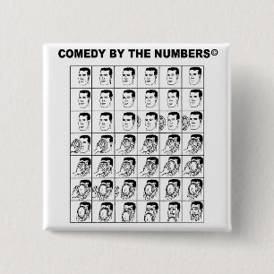 Bóton Quadrado 5.08cm Pizza No Rosto - BOTÃO