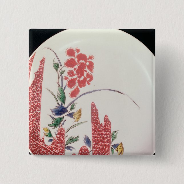 Bóton Quadrado 5.08cm Placa de Nabeshima, c.1716-35 (Frente)