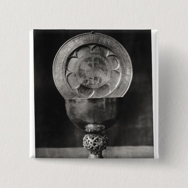 Bóton Quadrado 5.08cm Placa do cálice e do Eucaristia (Frente)