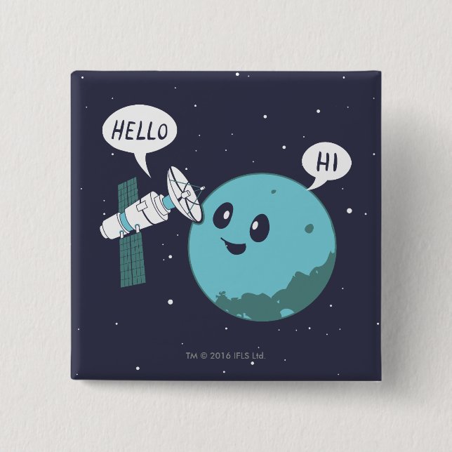 Bóton Quadrado 5.08cm Planeta (Frente)