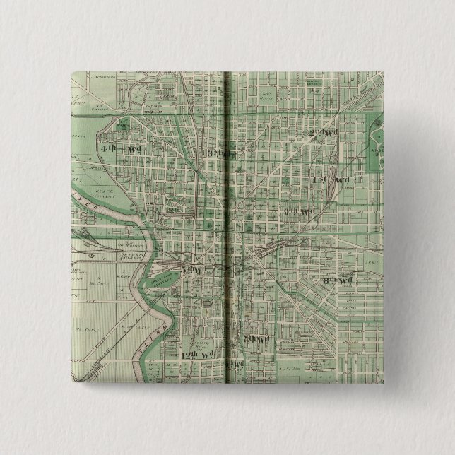 Bóton Quadrado 5.08cm Plano de Indianápolis (Frente)