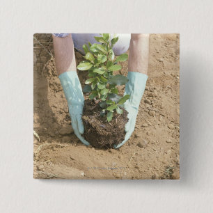 Bóton Quadrado 5.08cm Plante uma árvore no Dia da Terra
