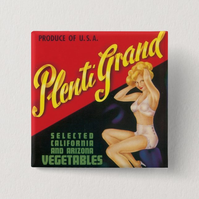 Bóton Quadrado 5.08cm Plenti Grand (Frente)