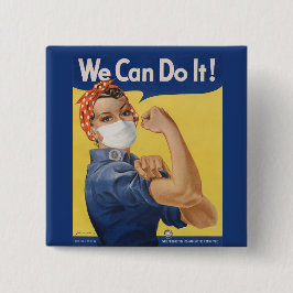 Bóton Quadrado 5.08cm Podemos Fazer Isso! Rosie the Riveter 2020