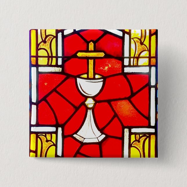 Bóton Quadrado 5.08cm Poder no Sangue (Frente)