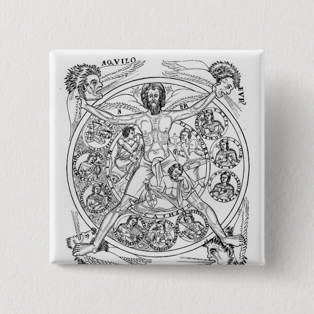 Bóton Quadrado 5.08cm Poesia e música (Frente)