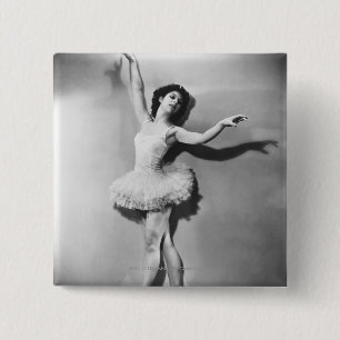 Bóton Quadrado 5.08cm Pointe B&W do en da bailarina
