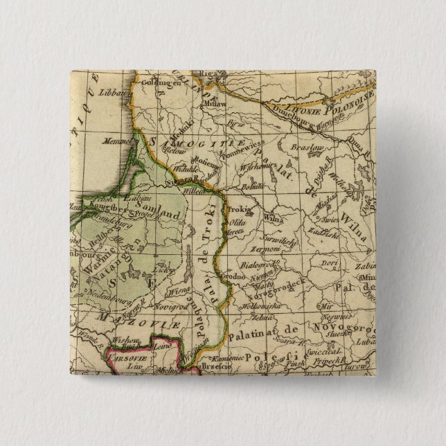 Bóton Quadrado 5.08cm Polônia (Frente)