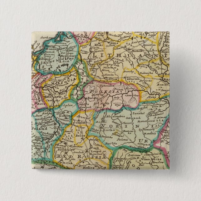 Bóton Quadrado 5.08cm Polônia 6 (Frente)