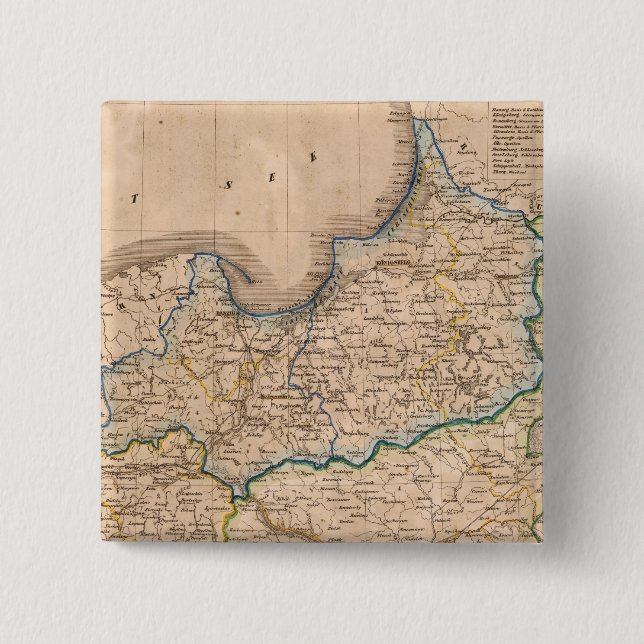 Bóton Quadrado 5.08cm Polônia e Rússia (Frente)