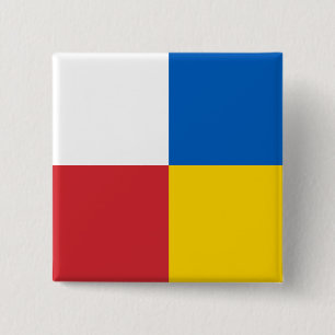 Bóton Quadrado 5.08cm Polônia Ucrânia