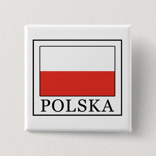 Bóton Quadrado 5.08cm Polska (Frente)