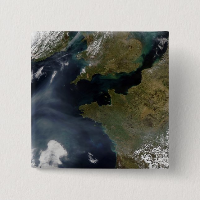 Bóton Quadrado 5.08cm Poluição em França (Frente)