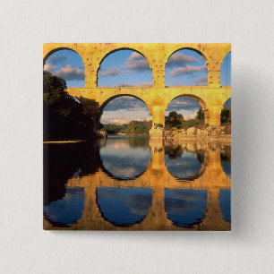 Bóton Quadrado 5.08cm Pont du Gard, Rio Gardon, Gard, Languedoc,