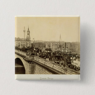 Bóton Quadrado 5.08cm Ponte de Londres, c.1880 (foto do sepia)
