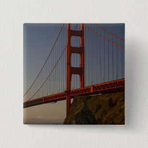 Bóton Quadrado 5.08cm Ponte Golden Gate e São Francisco