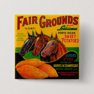 Bóton Quadrado 5.08cm Ponte justa de LabelBreaux do Yam das terras, LA