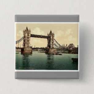 Bóton Quadrado 5.08cm Ponte Torre, III. (aberto), Londres, Inglaterra -