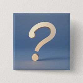 Bóton Quadrado 5.08cm Ponto de interrogação Dourado exclusivo