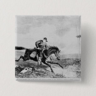 Bóton Quadrado 5.08cm Pony Express americano