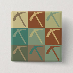 Bóton Quadrado 5.08cm Pop art da geologia