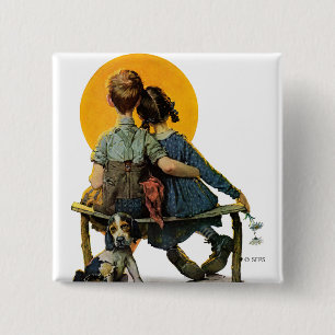 Bóton Quadrado 5.08cm Por do sol