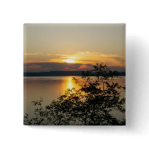 Pôr do sol sobre o Lago Balaton, Hungria.