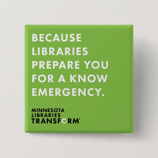 Bóton Quadrado 5.08cm Porque saiba verde abotoe (Frente)