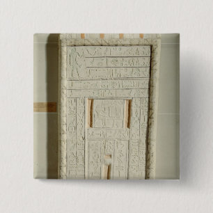 Bóton Quadrado 5.08cm Porta falsa de Sheshi, c.2300-2200 BC (limão