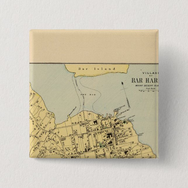 Bóton Quadrado 5.08cm Porto Bar (Frente)